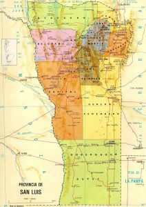 División político-administrativa de la provincia de San Luis.