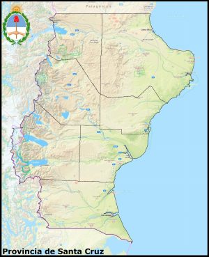 Mapa de la provincia de Santa Cruz (Argentina)