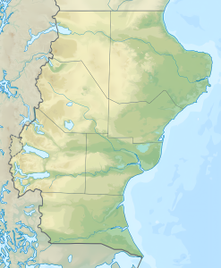 Mapa físico en blanco de la provincia de Santa Cruz (Argentina).