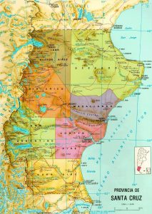 División político-administrativa de la provincia de Santa Cruz (Argentina).