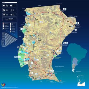 Mapa turístico de la provincia de Santa Cruz (Argentina)