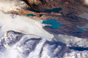 Glaciar Upsala desde la Estación Espacial Internacional