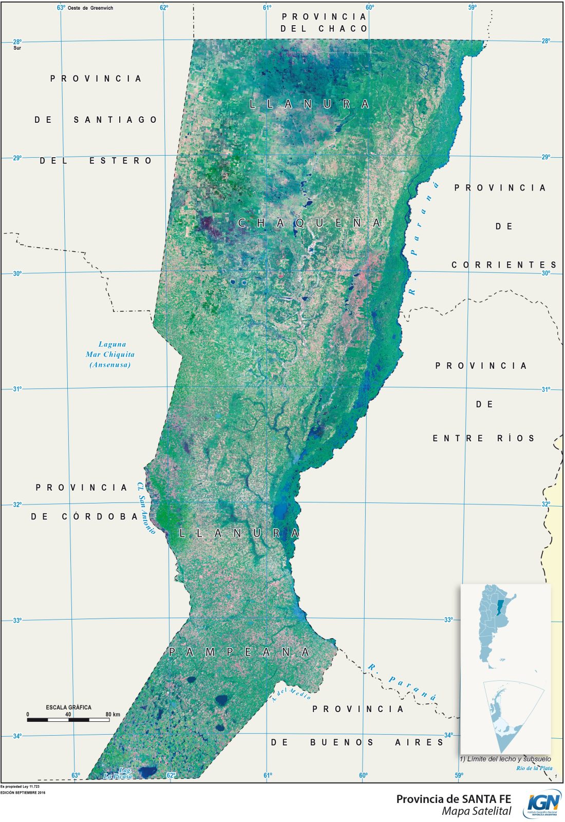 Mapa de la provincia de Santa Fe - Galería de mapas