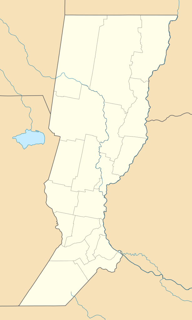Mapa mudo de la provincia de Santa Fe.