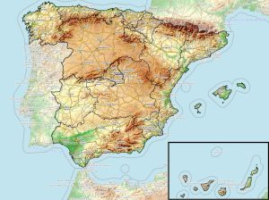 Mapa físico de España
