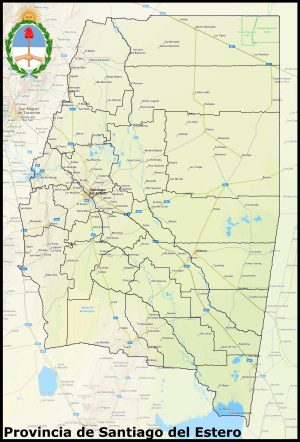 Mapa de la provincia de Santiago del Estero