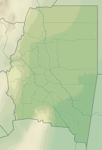 Mapa físico en blanco de la provincia de Santiago del Estero.