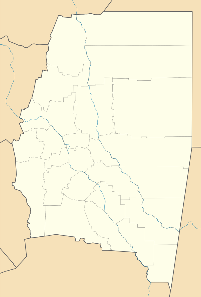 Mapa mudo de la provincia de Santiago del Estero.
