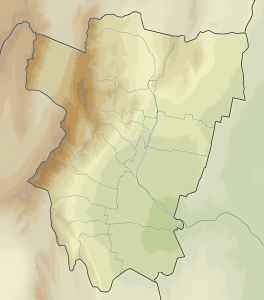 Mapa físico en blanco de la provincia de Tucumán.