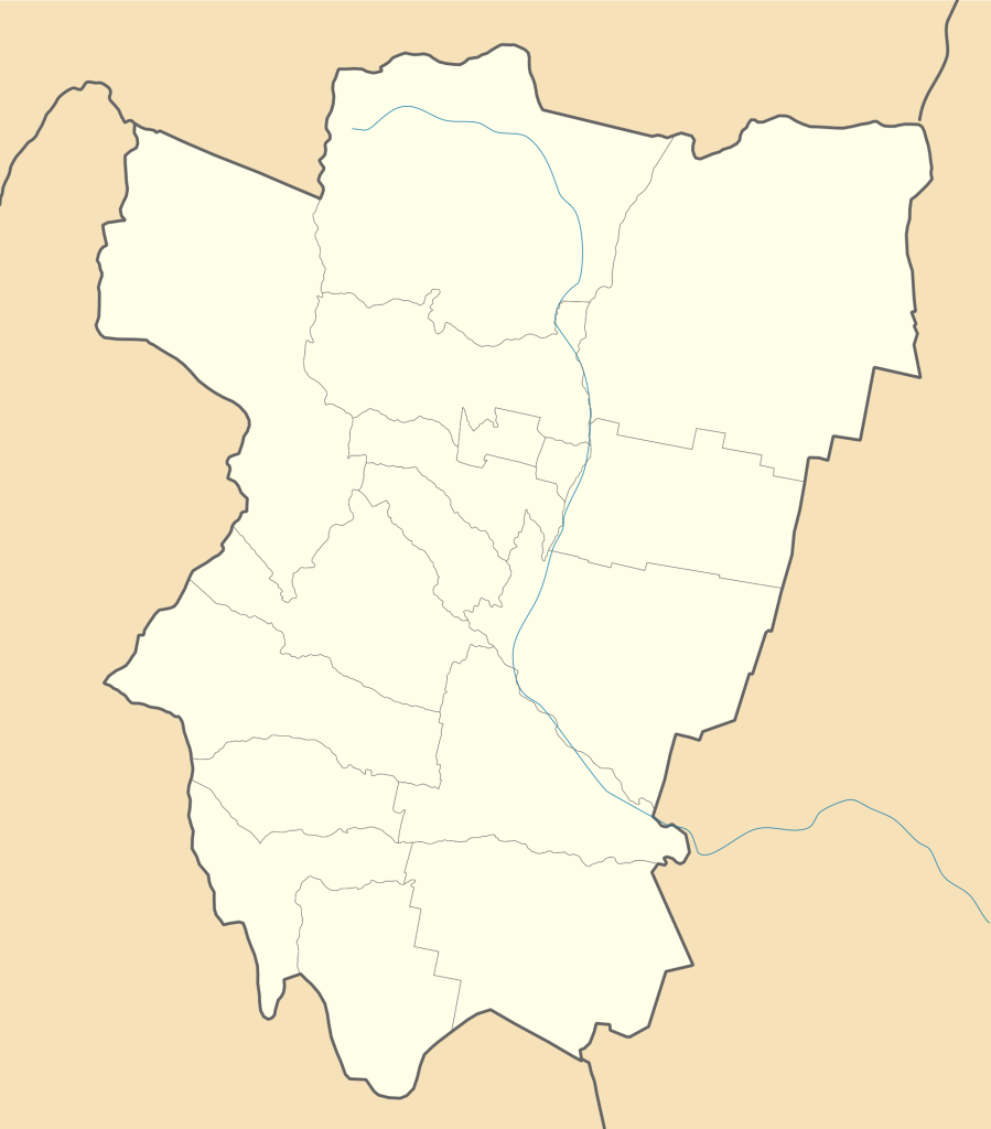 Mapa mudo de la provincia de Tucumán.