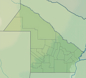 Mapa físico en blanco de la provincia del Chaco.