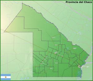Mapa físico de la provincia del Chaco