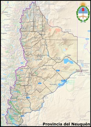 Mapa de la provincia del Neuquén