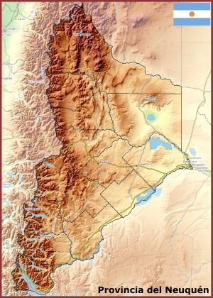 Mapa físico de la provincia del Neuquén