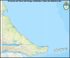 Mapa de la provincia de Tierra del Fuego
