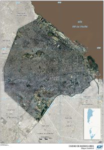 Mapa satelital de la ciudad de Buenos Aires.