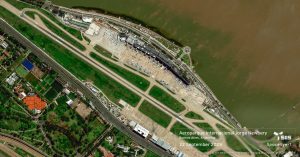 Foto aérea del Aeroparque Jorge Newbery.