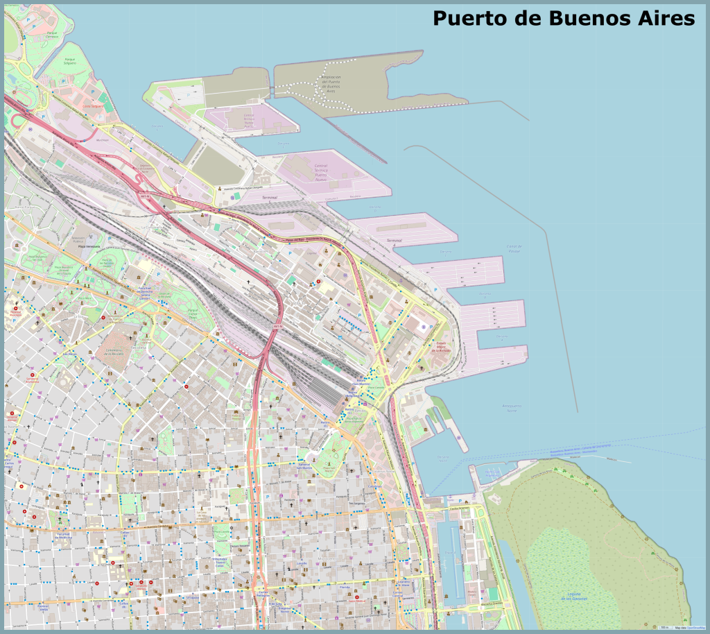 Plano del puerto de Buenos Aires.