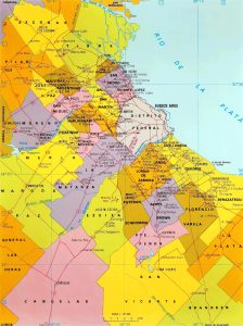 Mapa político del Gran Buenos Aires.