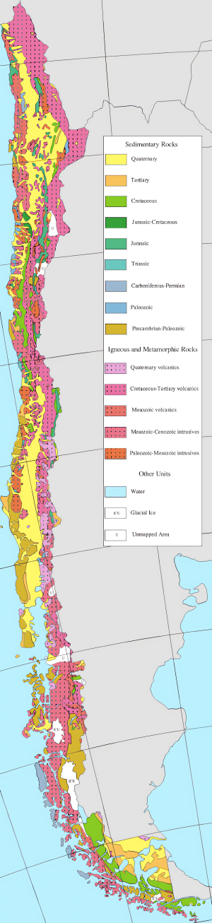 Mapa geológico de Chile