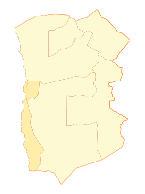 Mapa mudo de la región de Tarapacá