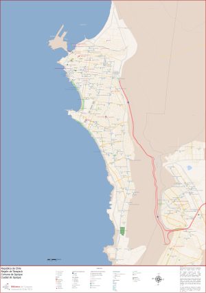 Plano de la ciudad de Iquique