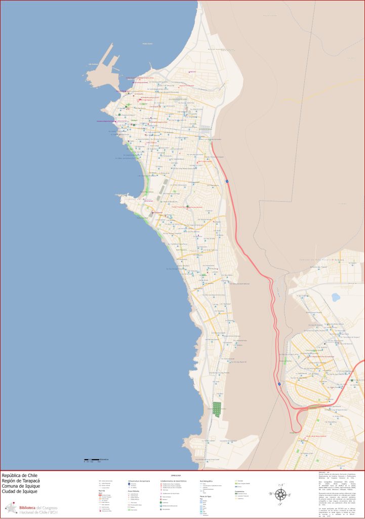 Plano de la ciudad de Iquique.