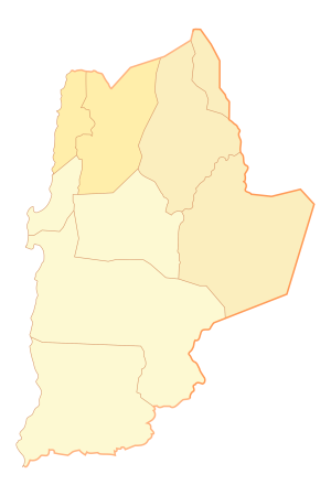 Mapa mudo de la región de Antofagasta
