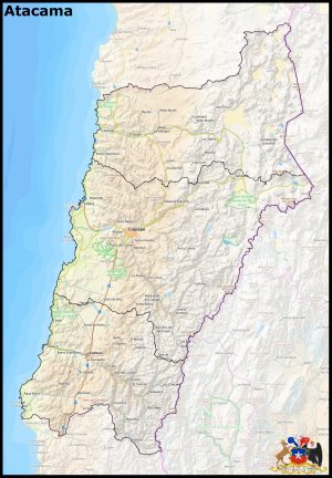 Mapa de la región de Atacama