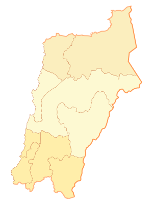 Mapa mudo de la región de Atacama