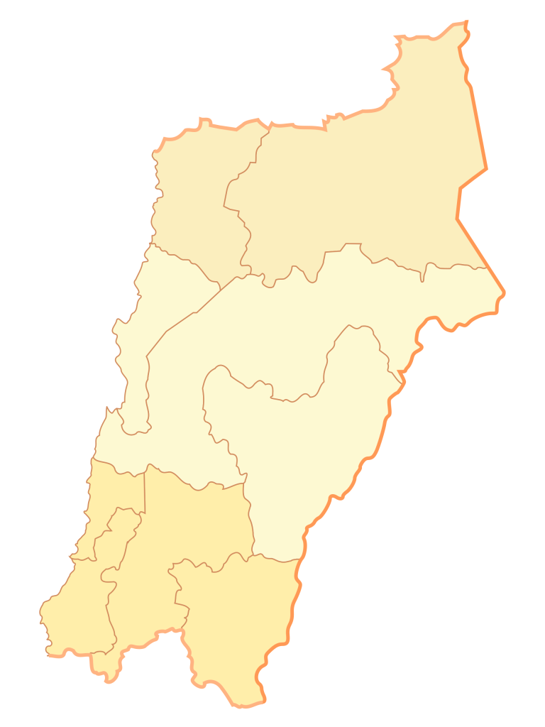 Mapa mudo de la región de Atacama