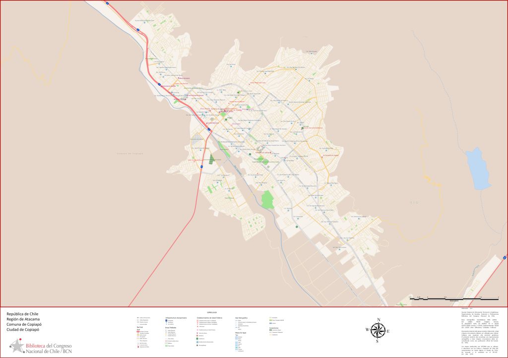 Plano de la ciudad de Copiapó.
