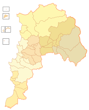 Mapa mudo de la región de Valparaíso