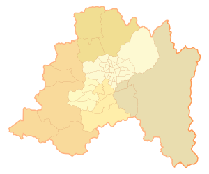 Mapa mudo de la región Metropolitana de Santiago