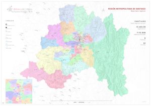 Mapa político de la región Metropolitana de Santiago