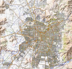 Mapa de Santiago de Chile.