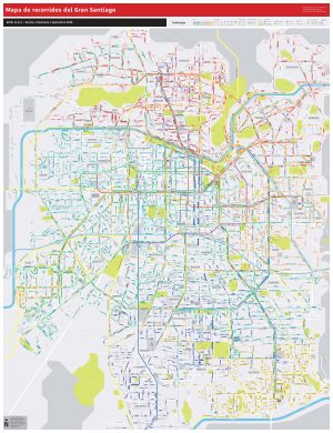 Plano de la Red Metropolitana de Movilidad de Santiago