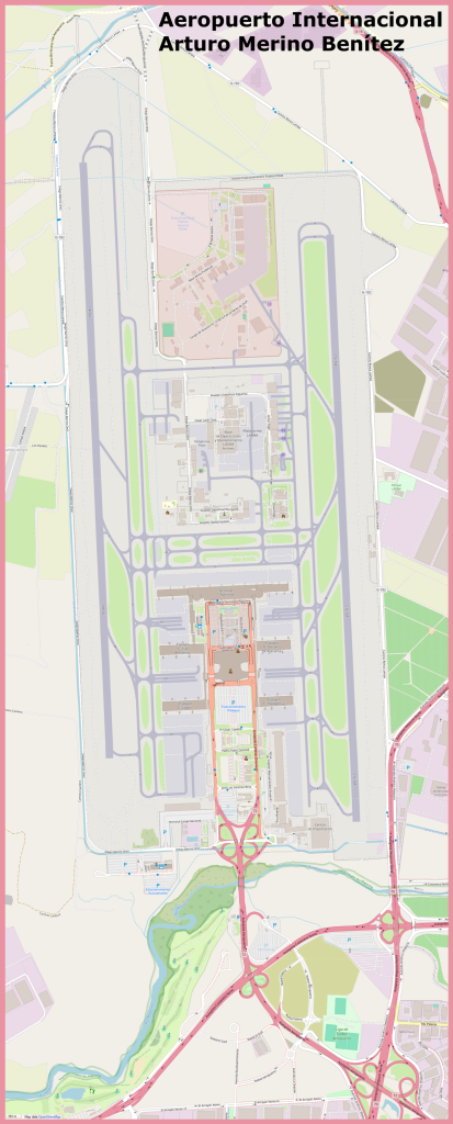 Plano del Aeropuerto Internacional Arturo Merino Benítez.