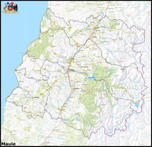 Mapa de la región del Maule