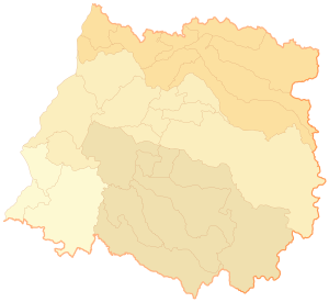 Mapa mudo de la región del Maule