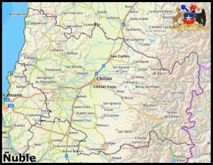Mapa de la región de Ñuble
