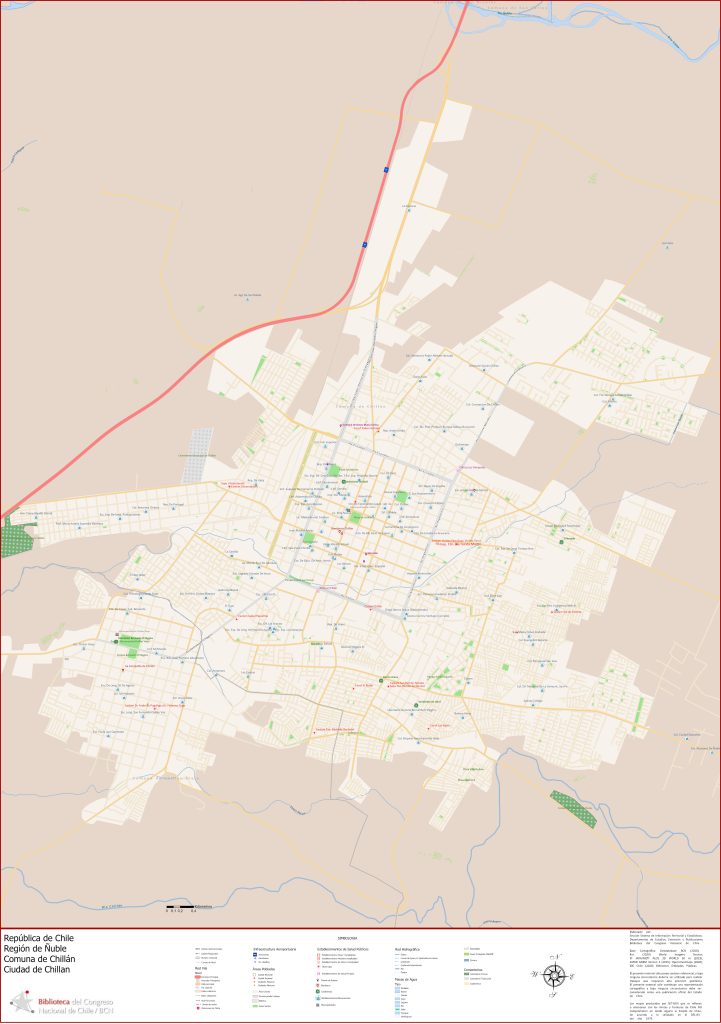 Plano de la ciudad de Chillán.