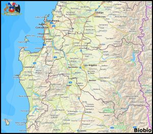 Mapa de la región del Biobío
