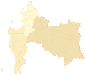Mapa mudo de la región del Biobío