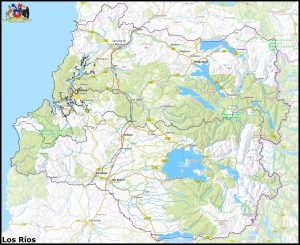 Mapa de la región de Los Ríos
