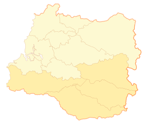Mapa mudo de la región de Los Ríos