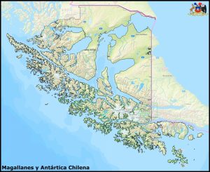 Mapa de la región de Magallanes