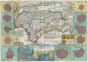Mapa del reino de Andalucía y Granada 1747