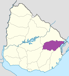 Mapa de ubicación del departamento de Treinta y Tres. Mapa de ubicación del departamento de Treinta y Tres.