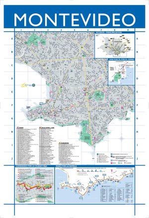 Mapa turístico de la ciudad de Montevideo